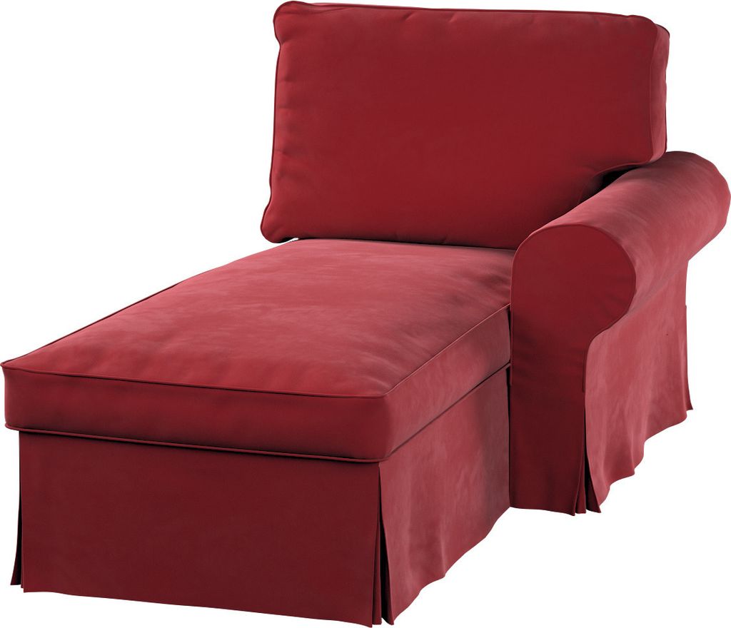 Dekoria Bezug für Ektorp Récamiere rechts, rot, Sofahusse für Ektorp Recamiere rechts