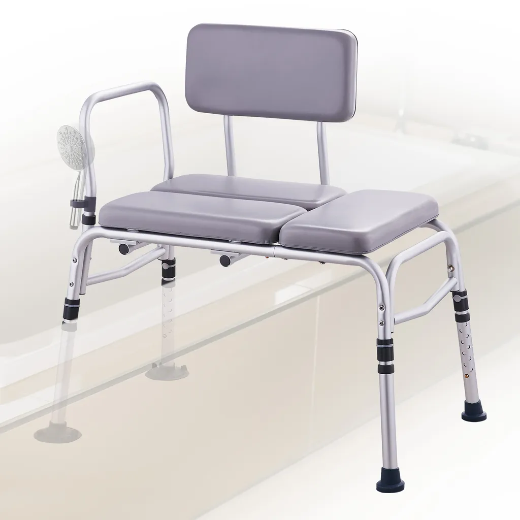 VEVOR Banc de Transfert Baignoire 227 kg - Siège Douche Rembourré Confort