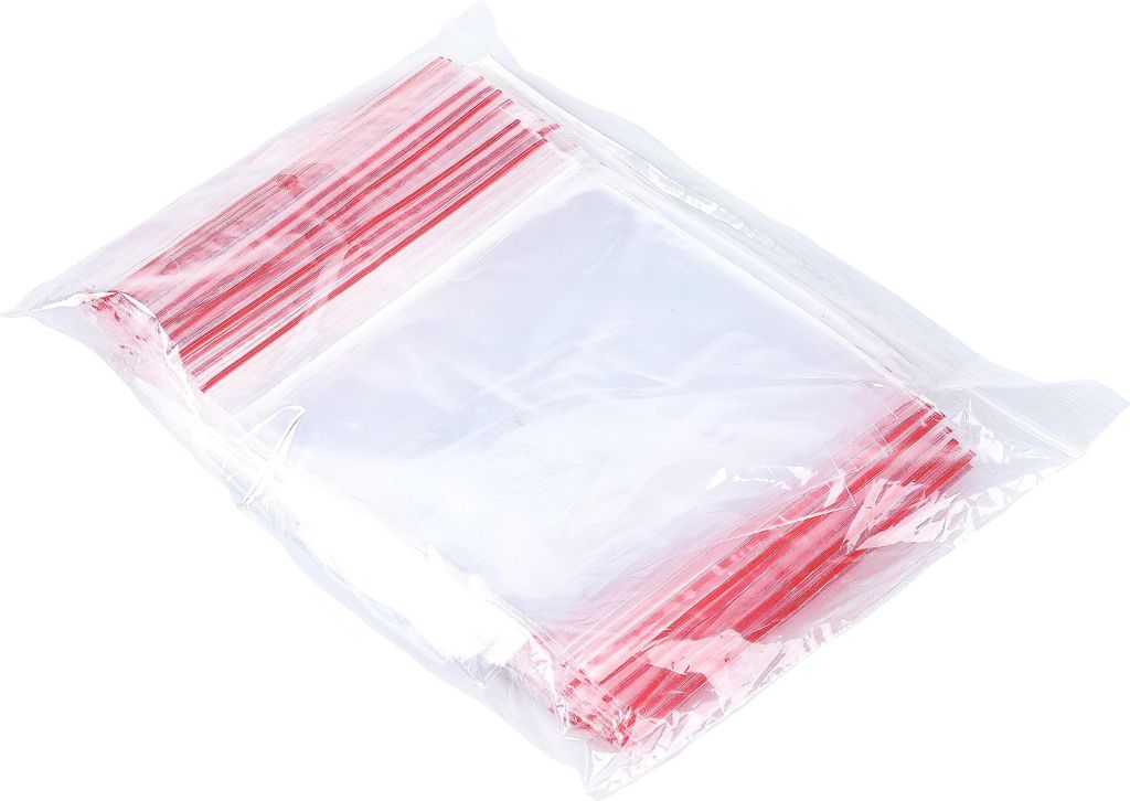 OFFICE PRODUCTS ZIP Beutel Druckverschluss 10 x 15 cm/ 100 Stück (100er Pack)/ Transparent Glasklar/Druckverschlussbeutel Zip Set/Zipper-Beutel/Po...