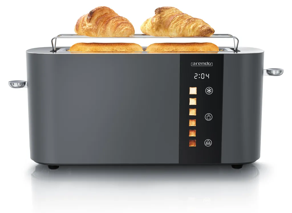 Tostapane 1000W Arendo Acciaio Inox - Display Countdown & Touch