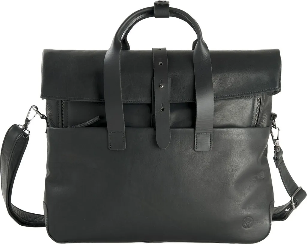 HAROLD'S Mount Businessbag Noir - Sac à épaule cuir pour ordinateur