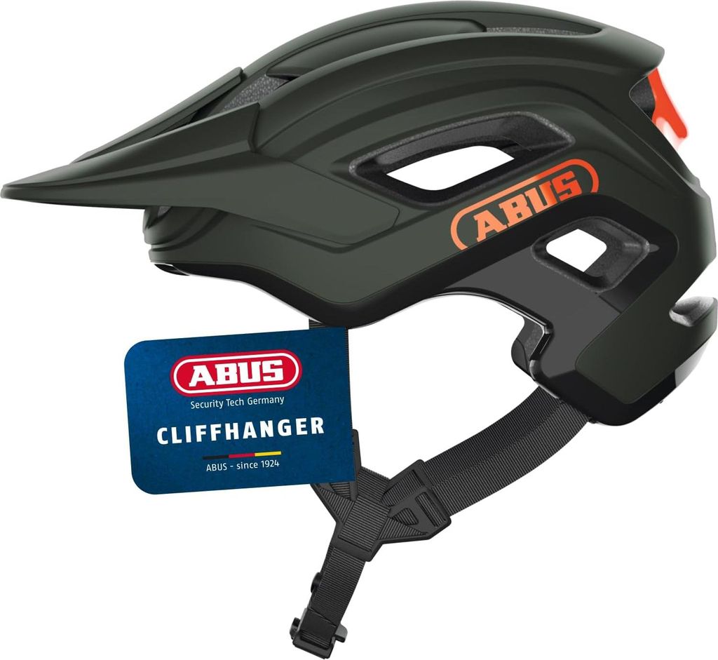 ABUS MTB-Helm Cliffhanger - Fahrradhelm für anspruchsvolle Trails mit großen Lüftungsöffnungen & TriVider Riemensystem Damen und Herren