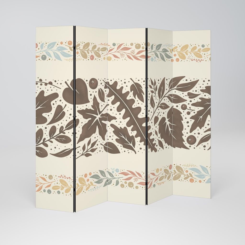 SpaceRebels Paravent Raumteiler - 5-teilig Raumtrenner, Druck 1-Seite - Raumtrenner - Trennwand Wohnung - Room Divider - Spanische Wand Deko Modern...