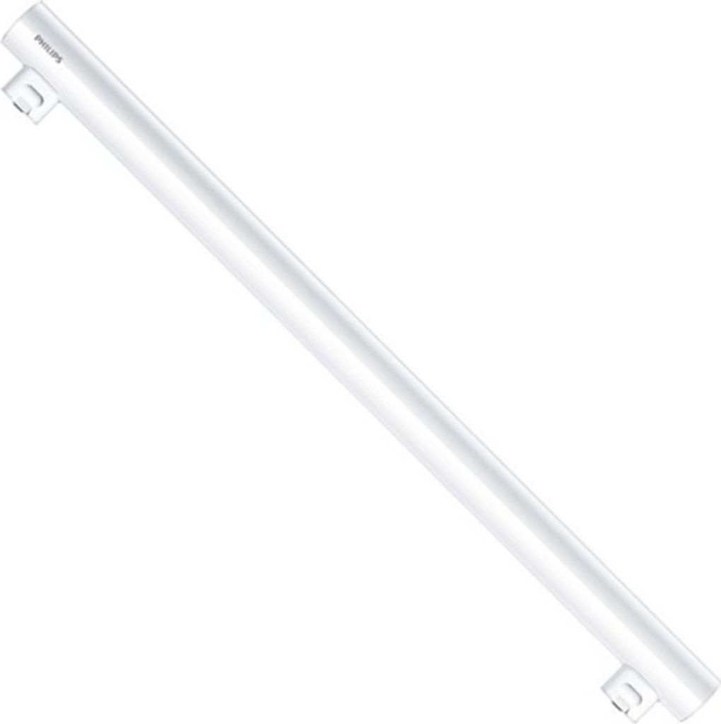 A white linear light tube with mounting clips at each end, presented on a white background.