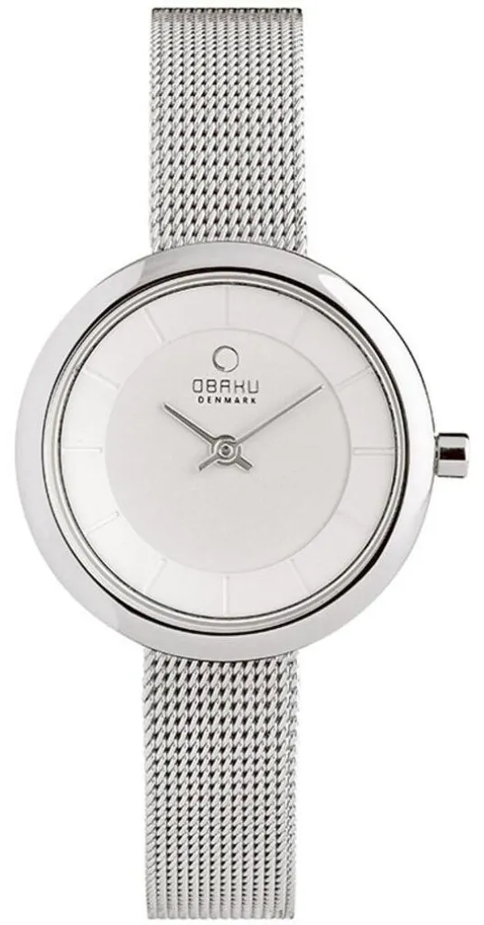 Montre femme chic bracelet maille milanaise Obaku V146LXCIMC argentée