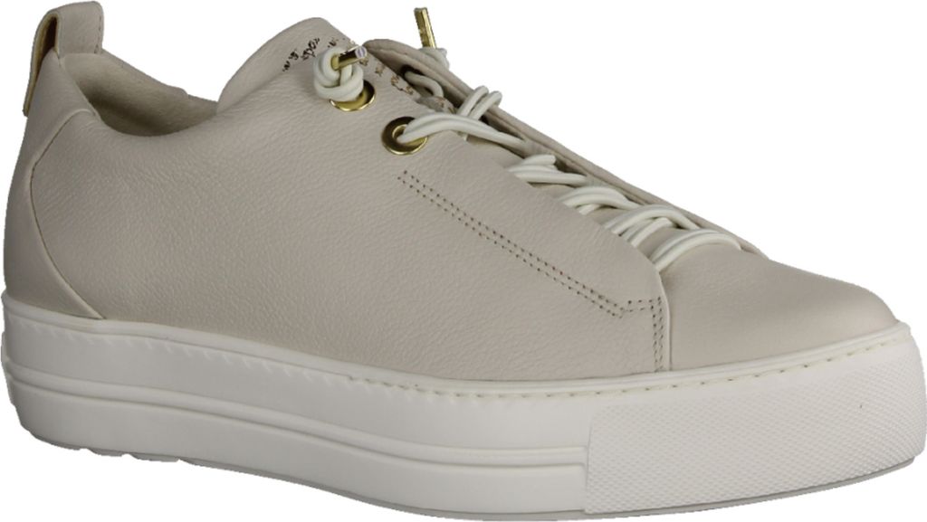 Paul Green 5017-067 sneaker donna, pelle, avorio/oro, lacci Immagine del prodotto 