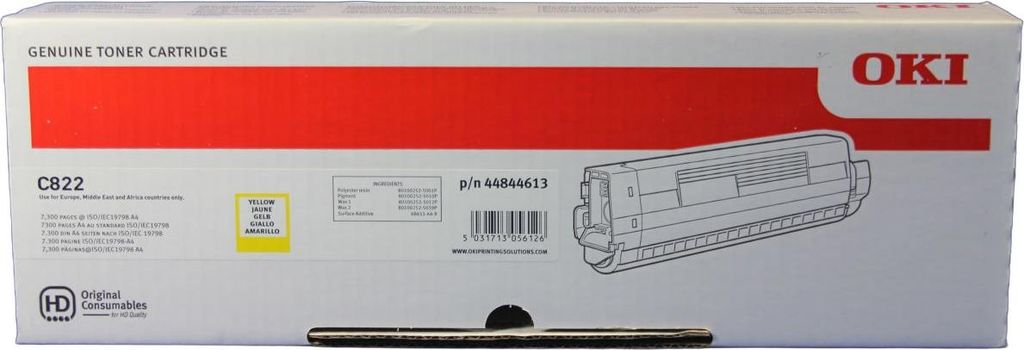 Original Toner für OKI C822 gelb