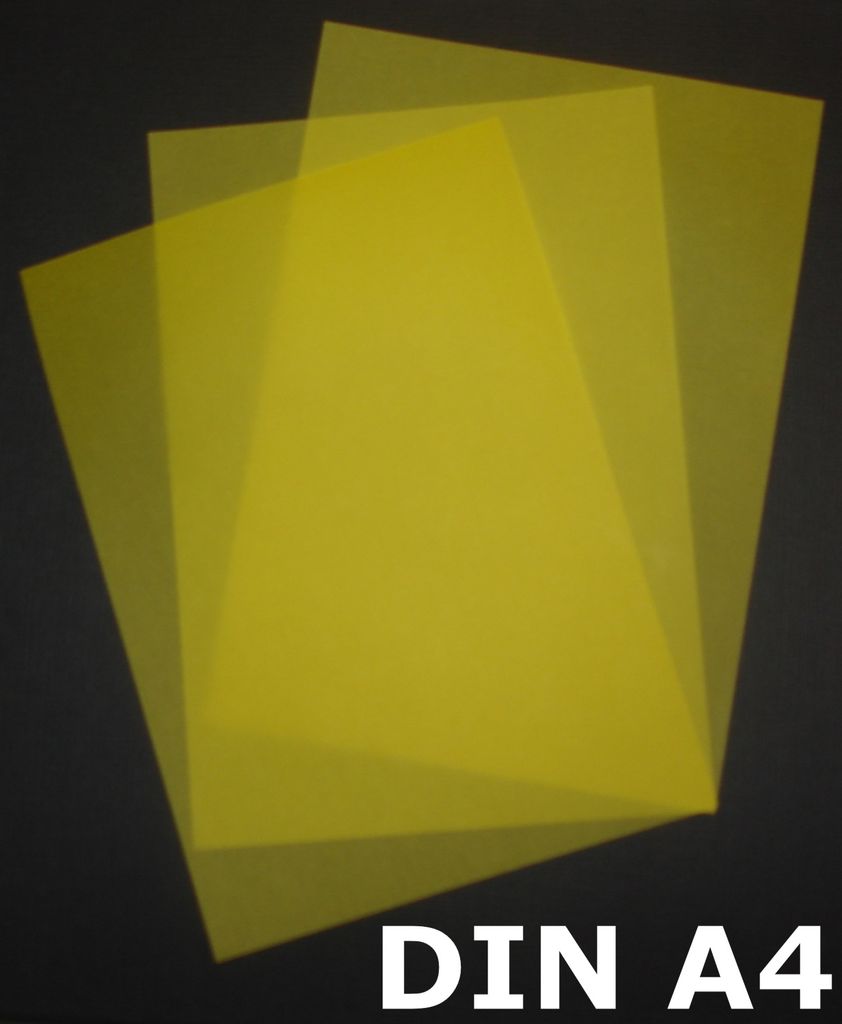 25 Blatt DIN A4 Transparentpapier Zanders Spectral 100g/m² Farbe gelb transparent exzellente Durchsicht, sehr gute Qualität, mögliche Verwendung...