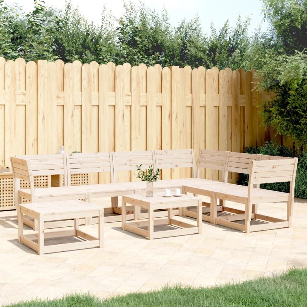 Maison Exclusive - 7-tlg. Garten-Lounge-Set Massivholz Kiefer