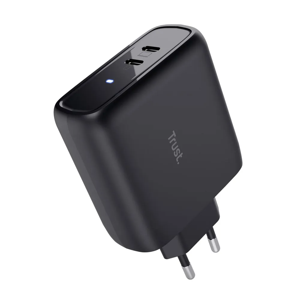 Chargeur Rapide Trust Maxo 65W PD 3.0 Noir - Double Sortie USB-C Compacte - 4
