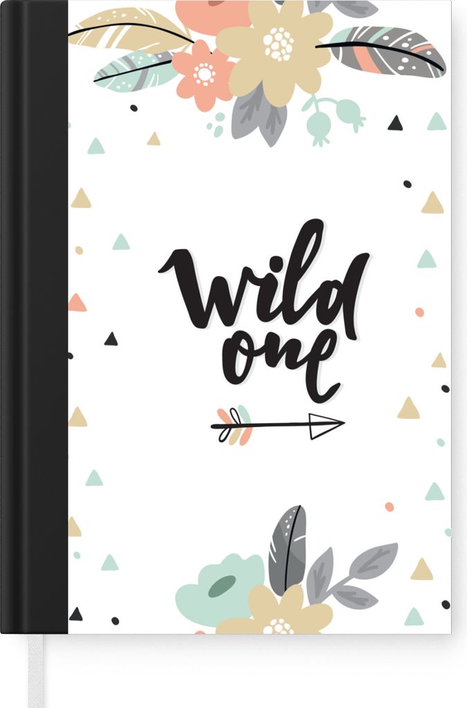 MuchoWow Notizbuch Tagebuch Haushaltsbuch Notebook A5 Zitate - Wild - Blumen - Mädchen - Kinder - Notizblock - Notizheft - Notebook - Schreibblo...