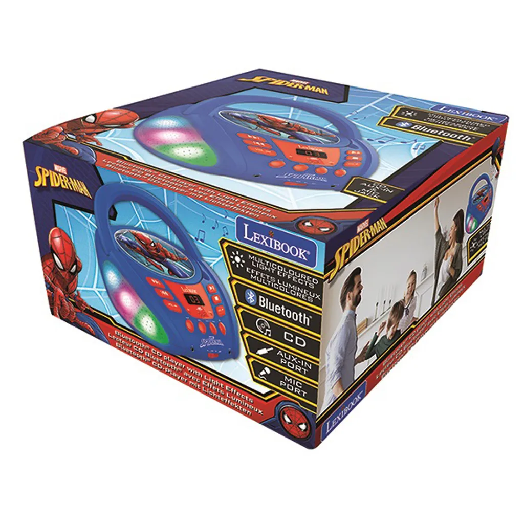 Lecteur CD pour Enfants Bluetooth Marvel Spider-Man Lexibook RCD109SP TV