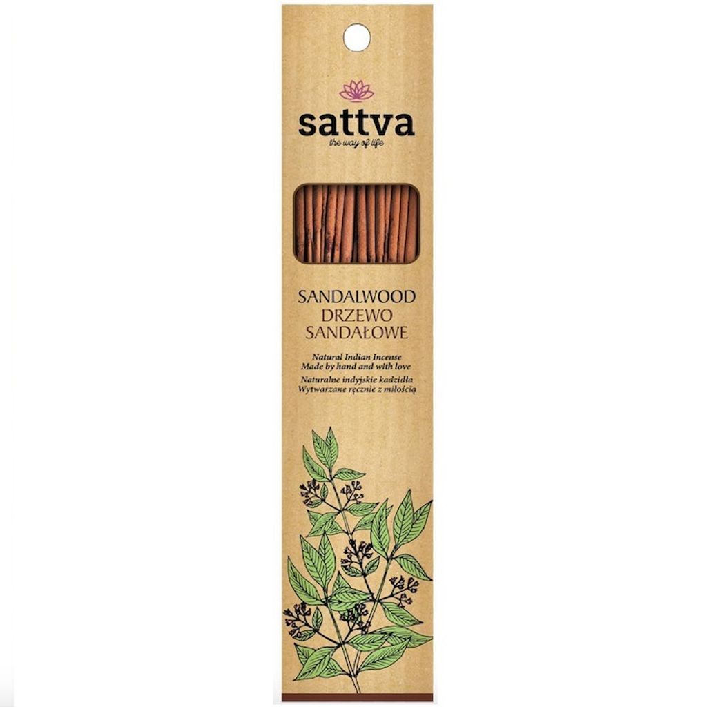 Encens indien naturel Sattva Bois de santal, 15 pièces Image du produit 