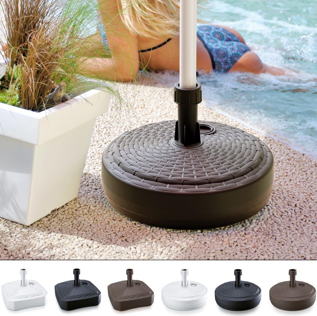 Deuba Pied de parasol carré Anthracite socle parasol Ø2,6cm Image du produit 