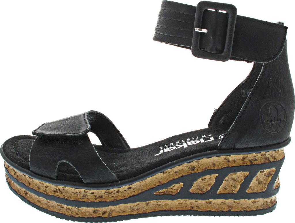Rieker Damen Keilsandalette schwarz Produktbild 62