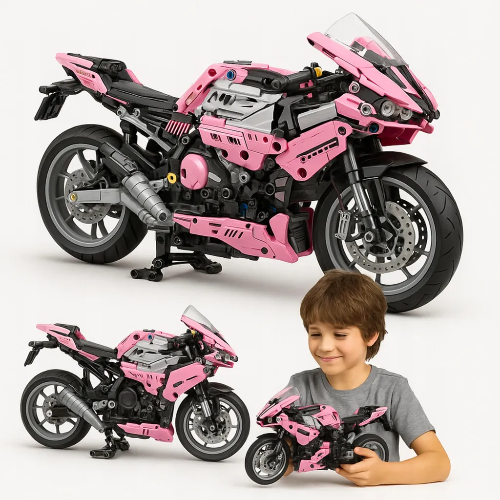 Modèle de Moto de Course Pro - Kit de Construction Complexe - 1000+ Pièces - 6