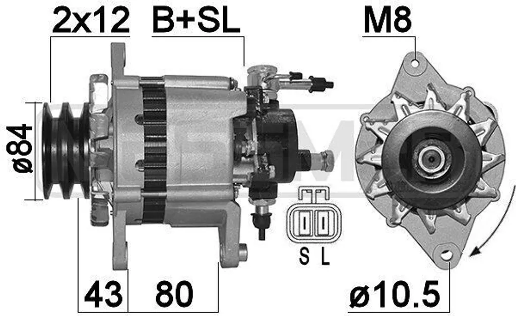 Alternateur de rechange ERA pour Nissan Pathfinder II et Pick-up D21 12V