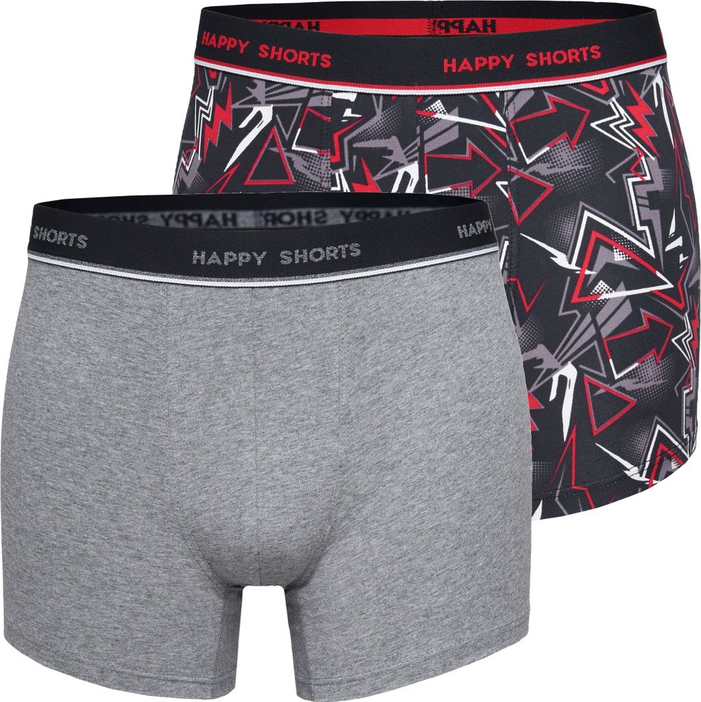 Happy Shorts Herren Retro Pants 2-Pack Solids - Graffiti - Produktbild 