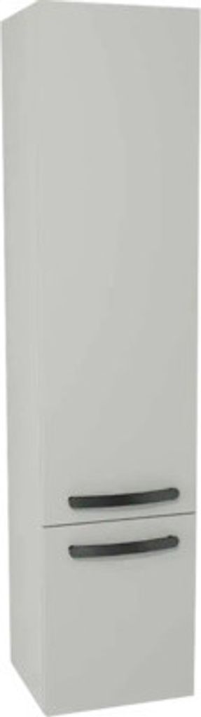 Hängehochschrank mit 2 Türen Devo Vena 2.0 links BxHxT 35x150x33 cm pearl grey supermatt Griff schwarz