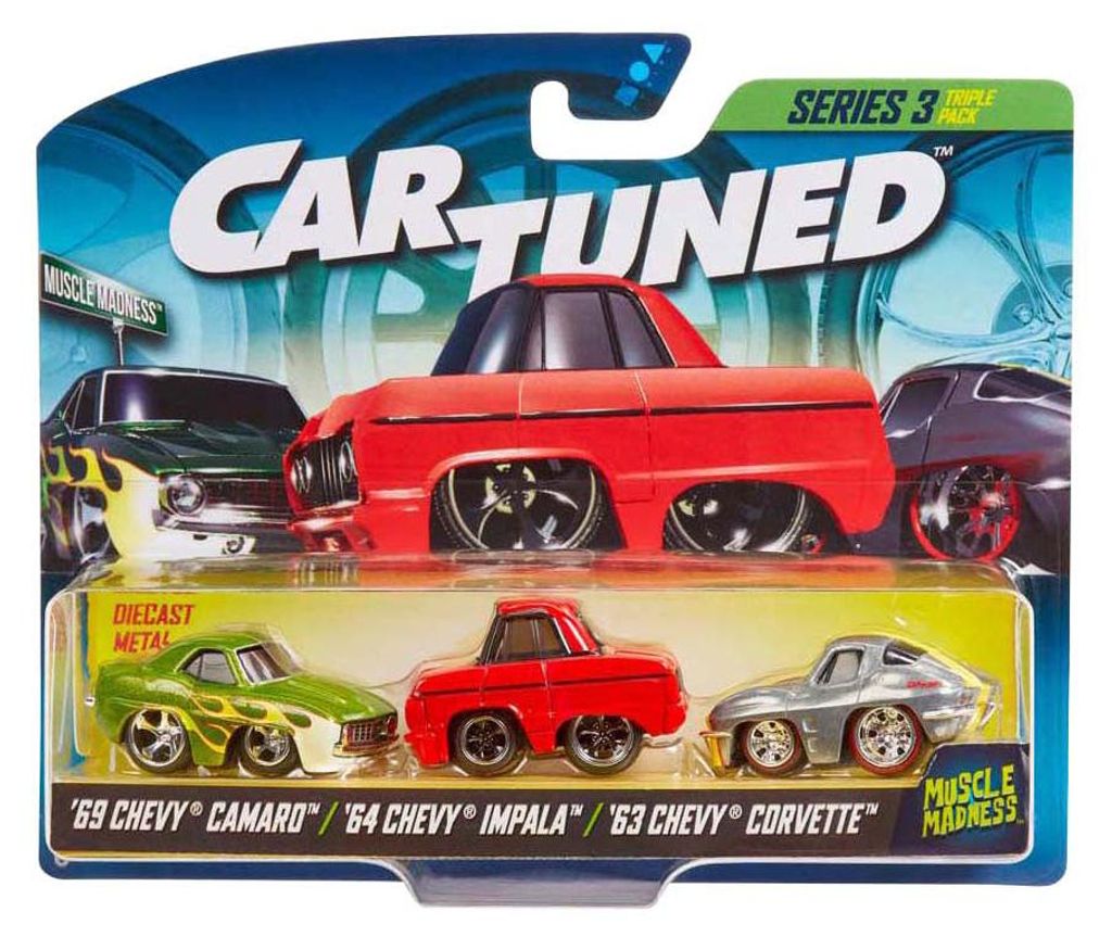 MGA Entertainment CarTuned 3 Pack Series 3 - Muscle Madness, Fahrzeug-Set, 3 Jahr(e), Kunststoff, Mehrfarbig