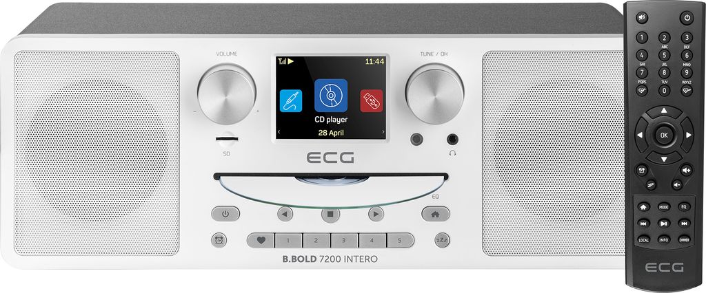 ECG B.BOLD 7200 Intero White|Internetradio| FM | DAB+| BT |stereo| CD | MP3 | USB | microSD |