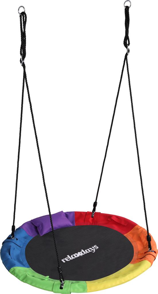 relaxdays Nestschaukel Kinder mit Kissen & Griffen