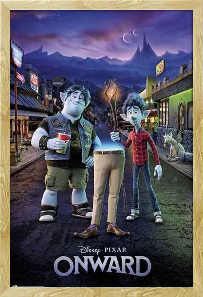 Poster Onwards cadre Shinsuke bois hêtre avec vitre acrylique de sécurité