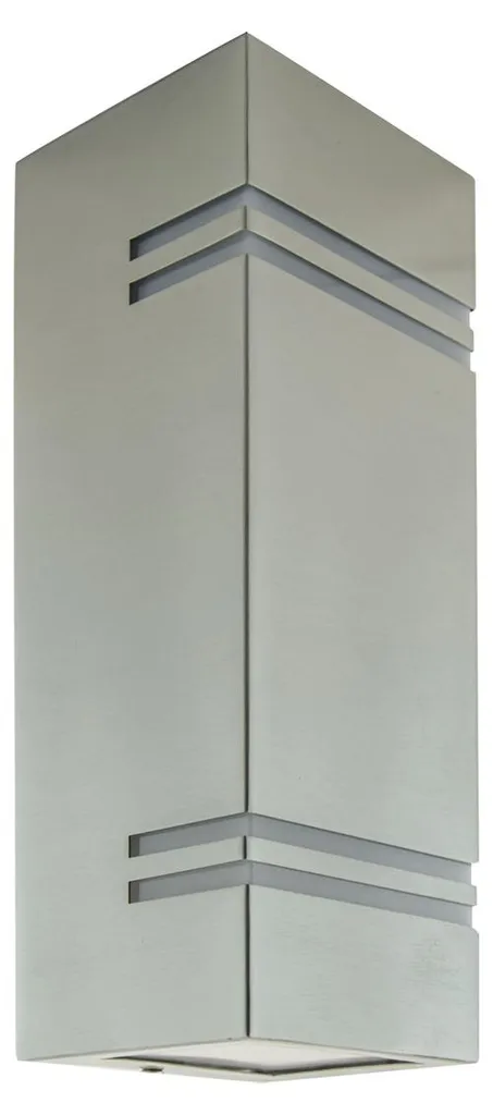 Éclairage de terrasse et jardin : Applique KELER 2xGU10 Inox pour façade