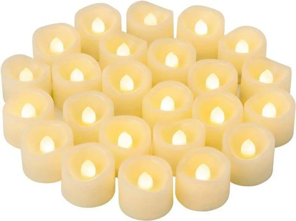 Bougies LED sans flamme avec piles incluses pour Halloween et Noël