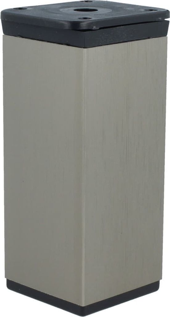 Möbelfuß Ersatz Fuß Möbelstütze Schrankfüße Höhenverstellbar Aluminium diverse Höhen und Farben Edelstahl 100mm