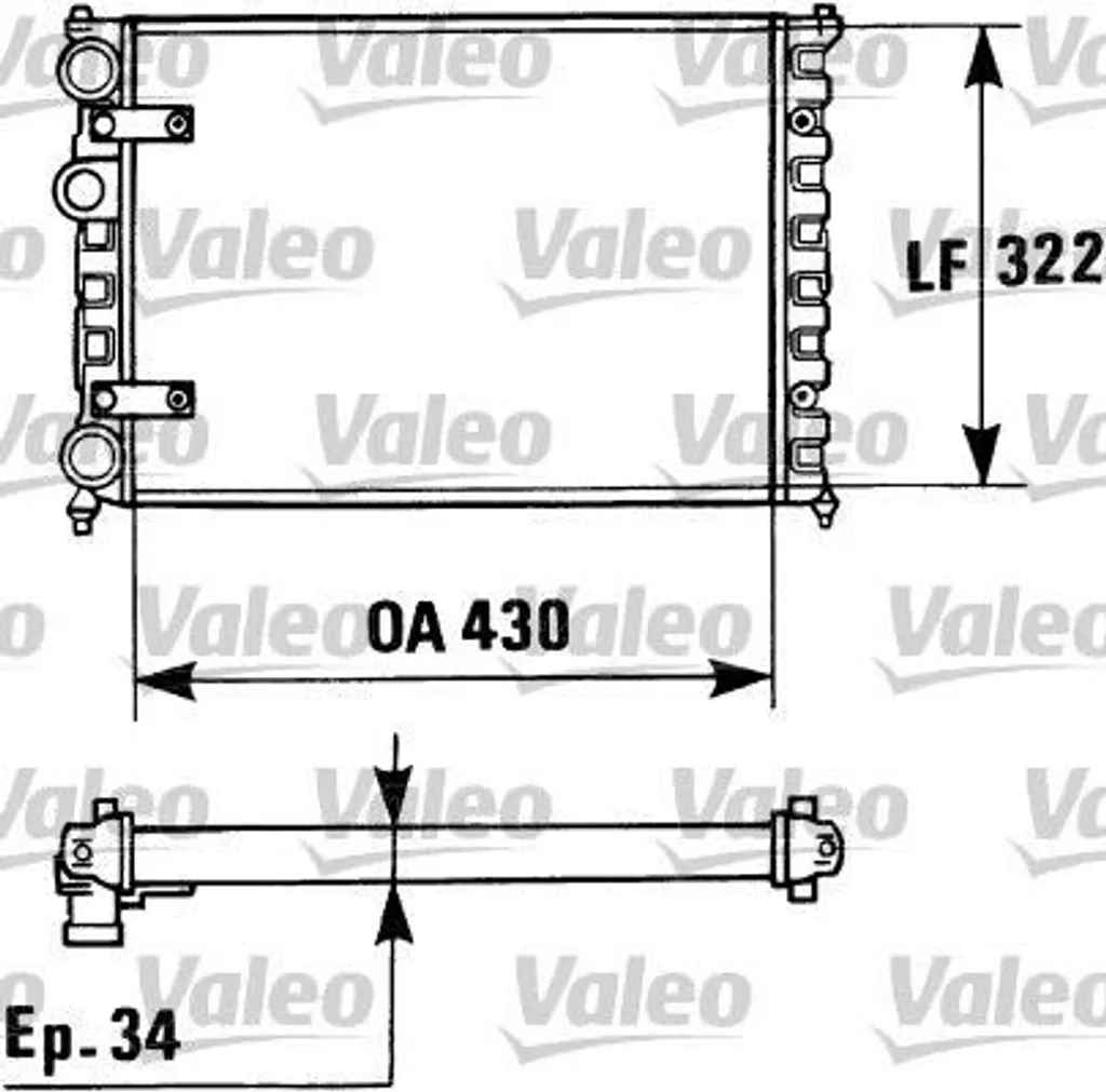 Radiateur de refroidissement moteur Valeo 730946 compatible Polo 6V