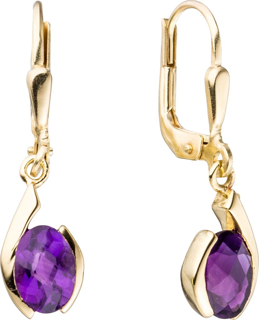 JOBO Boutons 333 Gold Gelbgold 2 Amethyste lila violett Produktbild 
