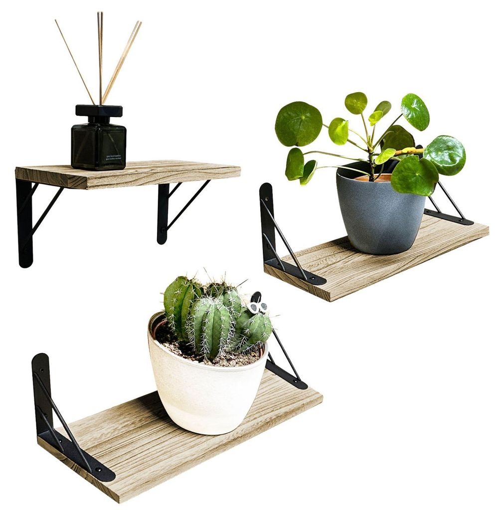 Mein-Regal Wandregal Set 3 Stück Sam Hängeregale Natur Produktbild 