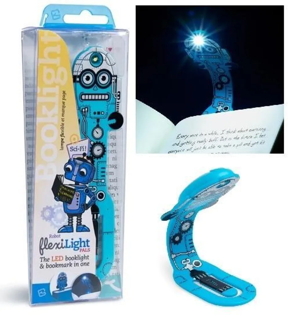 Flexilight Pals Robot Bleu : Lampe de lecture flexible pour enfants