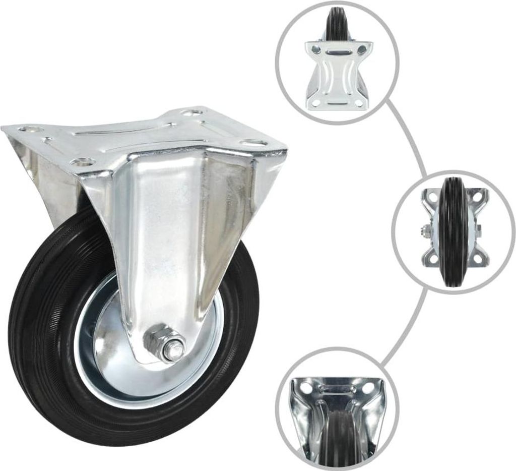 vidaXL 12 Stk. Bockrollen 160 mm