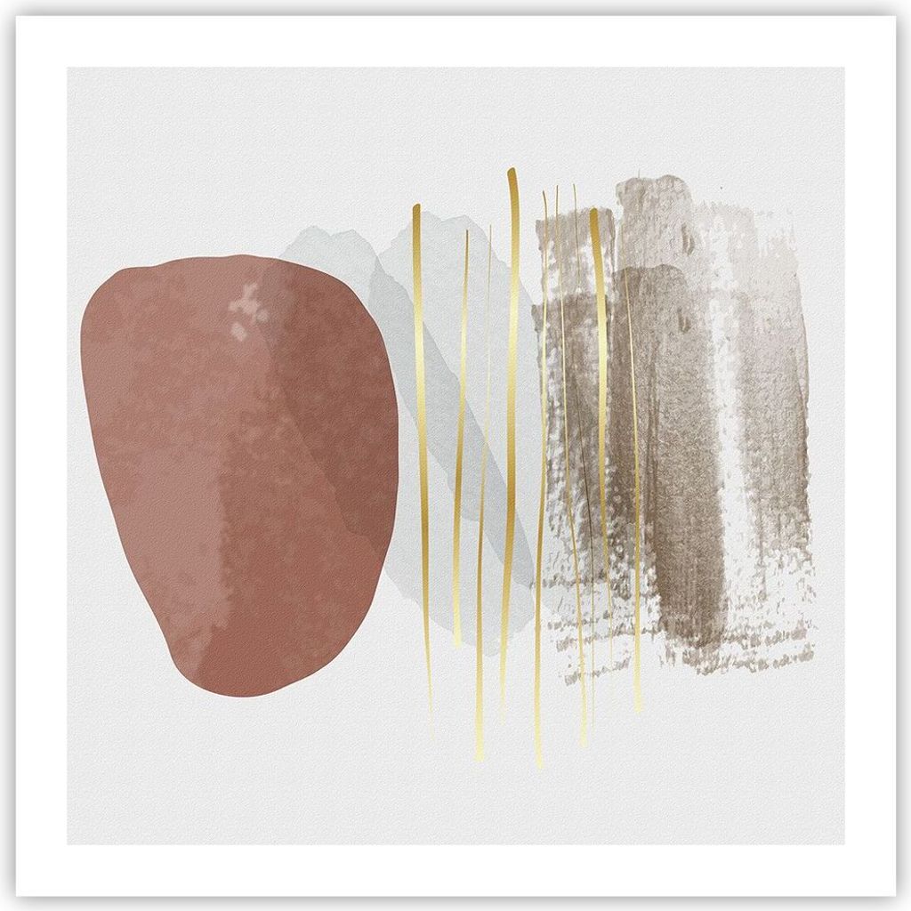Poster - Poster ohne Rahmen - Abstraktion Boho Stück - 60x60 cm - Wand Bild - Wanddeko - Wandbilder - Kunstposter - Wandposter - Bilder - Kunstdru...