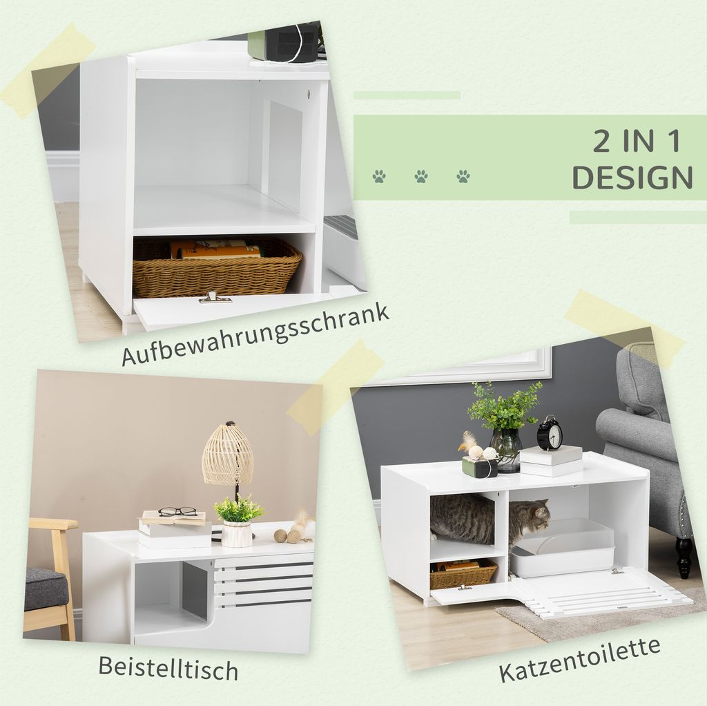 PawHut Katzenschrank für Katzentoilette Katzenklo Produktbild 4