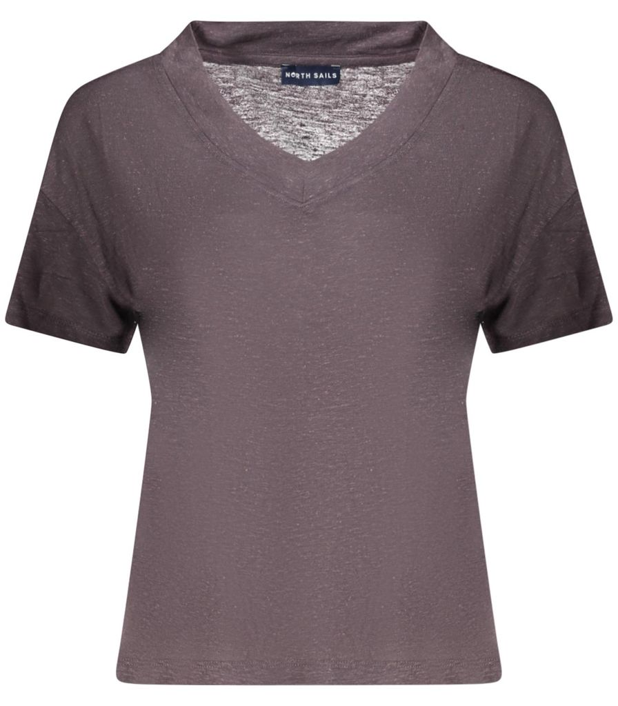 Graues Damen Kurzarm T-Shirt mit V-Ausschnitt - Nachhaltig & Stylish