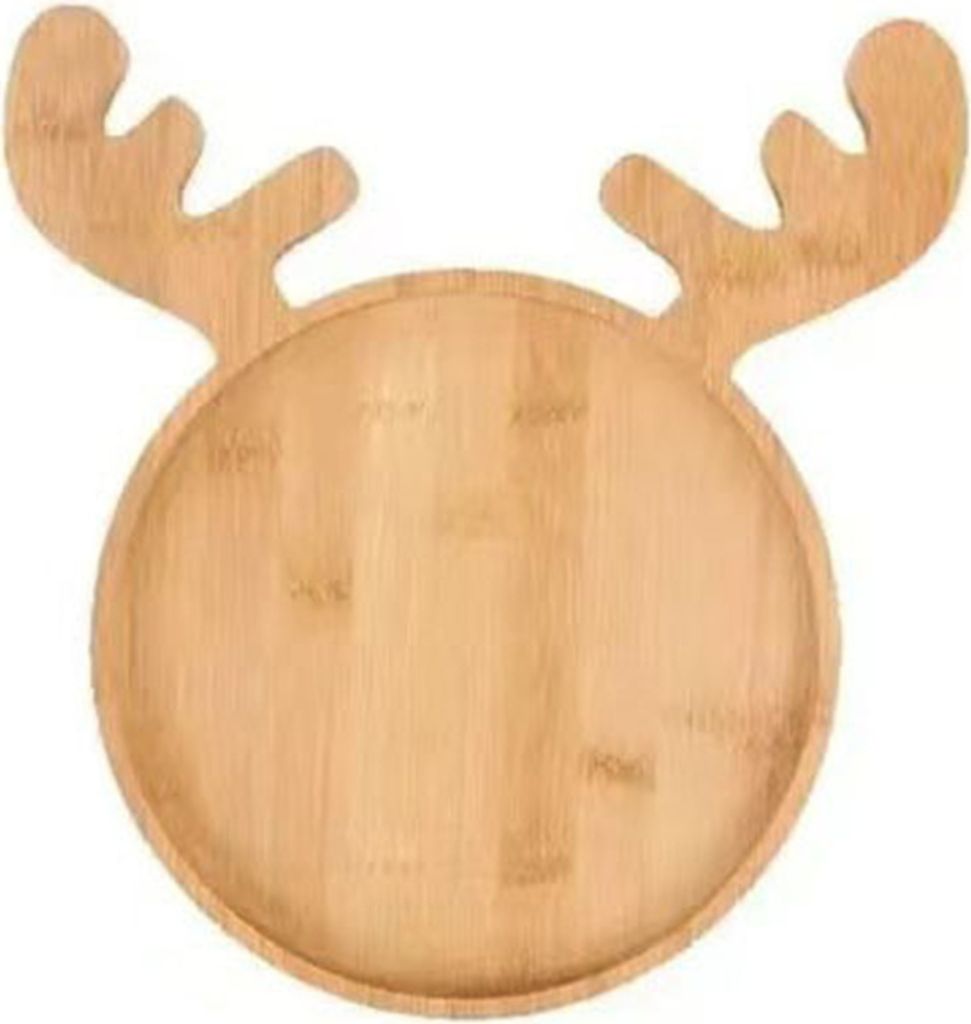 Weihnachtsbaum-Holztablett, Cartoon-Hut, Elchform, rustikales Bauernhausdekor, multifunktionaler Aufbewahrungshalter für Snacks, Schmuck, Obst, Se...