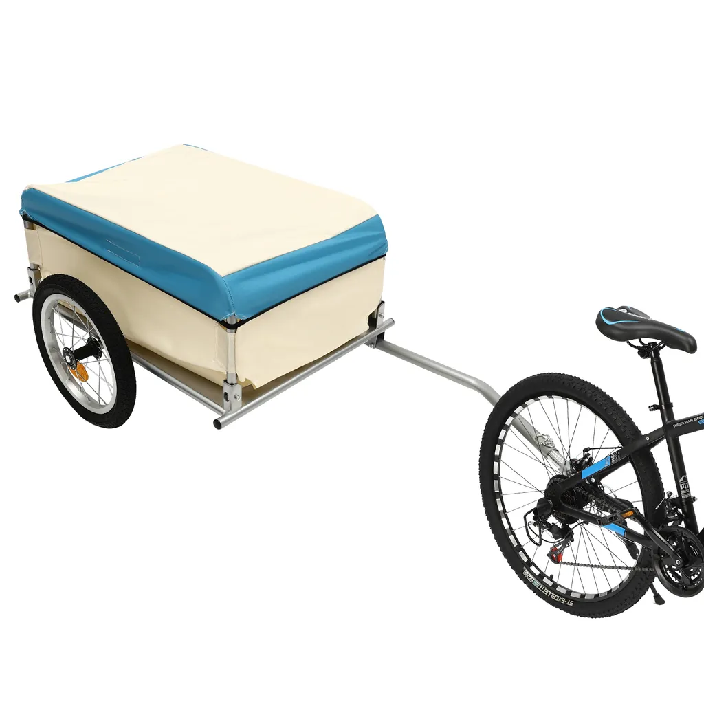 Remorque vélo cargo pour courses et transport 50kg - Idéal usage urbain