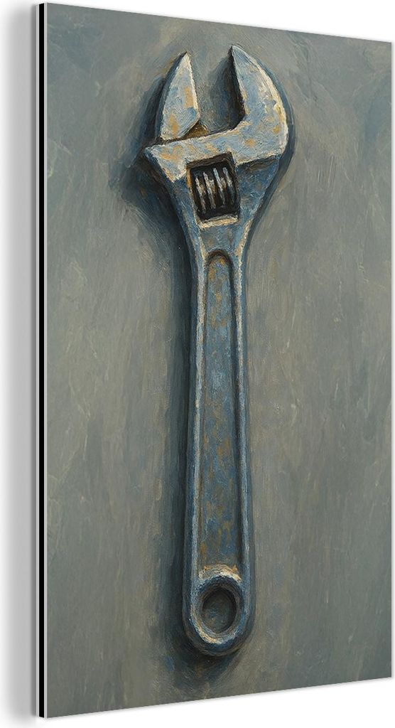 MuchoWow Wanddekoration Metall Metallbild Wandkunst 60x90 cm Schraubenschlüssel - Werkzeuge - Farbe MuchoWow Aluminium Gemälde - Wandbilder - Alu...