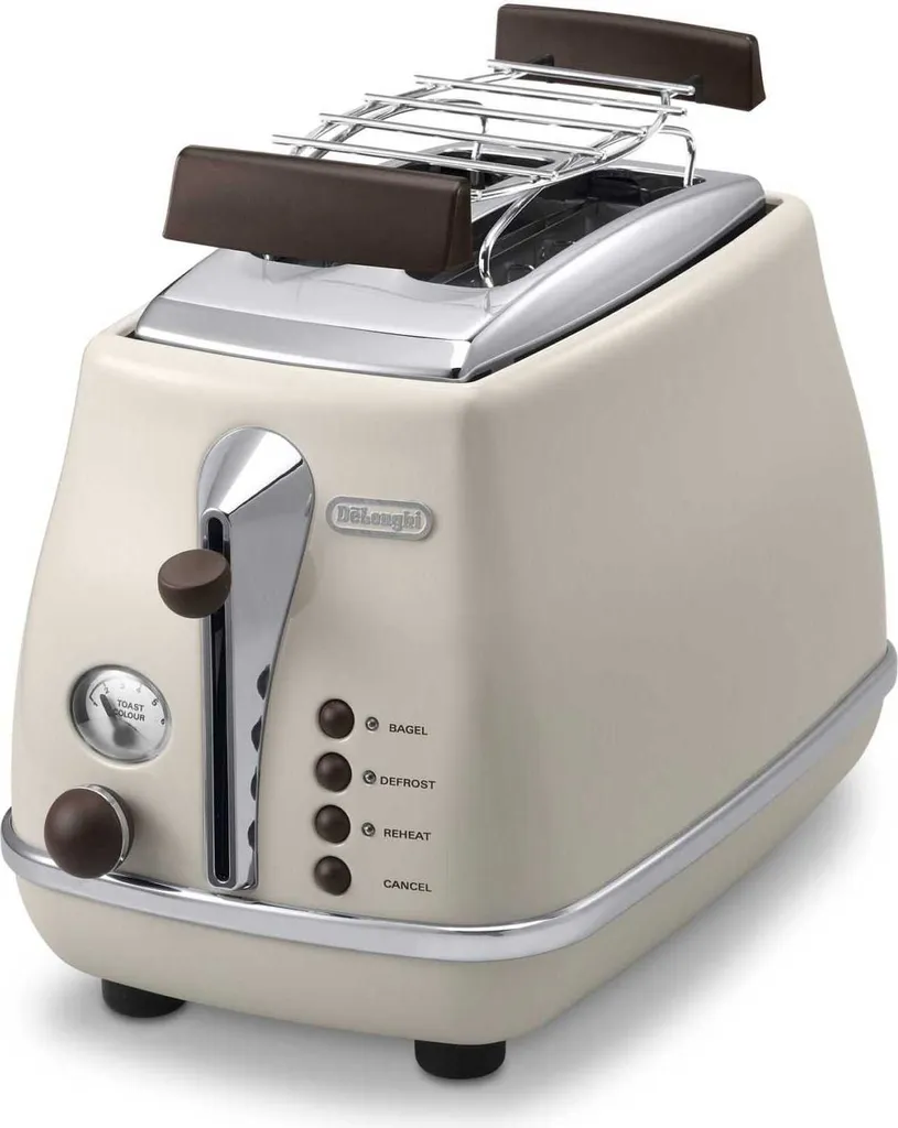 Grille-pain DeLonghi Icona Vintage CTOV 2103.BG Crème 2 fentes 900W