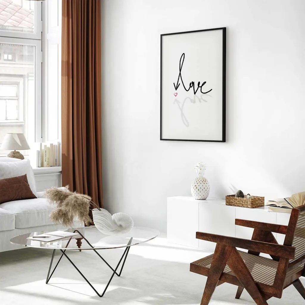 Quadro Moderno This is Love 40x60 Cornice Nera con Margine Bianco - 2