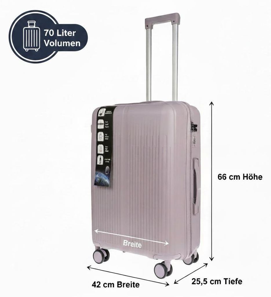 Großer L Koffer Herren Damen Volumen 70 Liter Reisekoffer Produktbild 