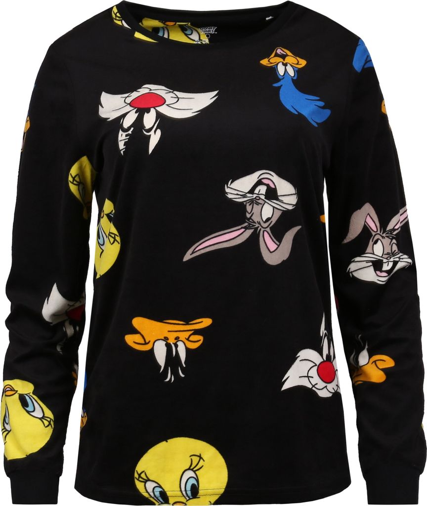 Looney Melodies Damen Schlafanzug schwarz, Schlafanzug mit Produktbild 6
