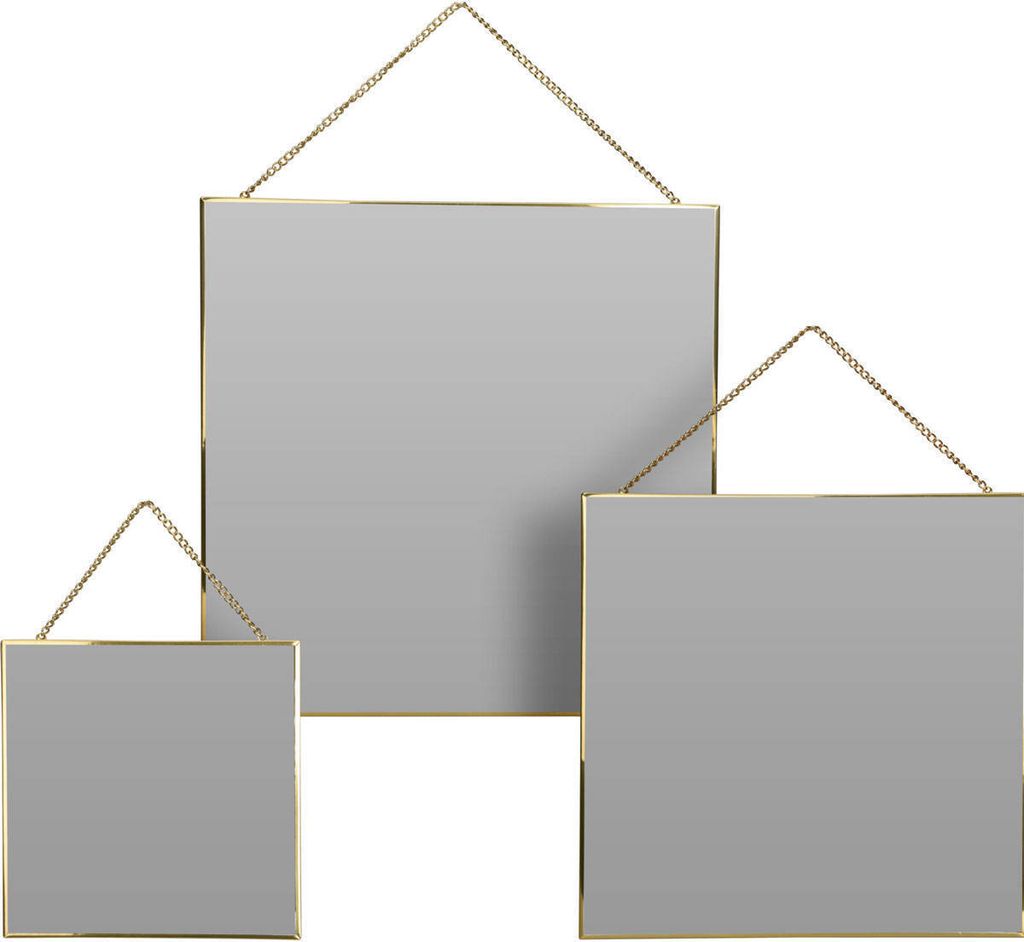 Hängespiegel, golden, 3er-Set