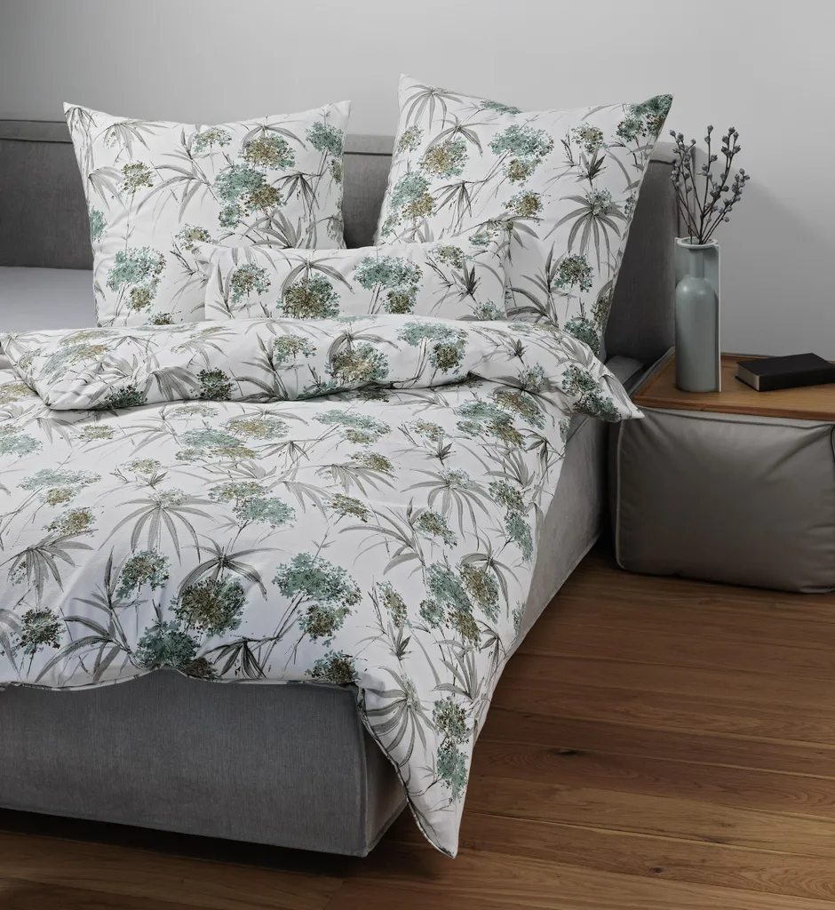 Literie flanelle contre le froid 155x220 cm vert chinchilla 78066-06