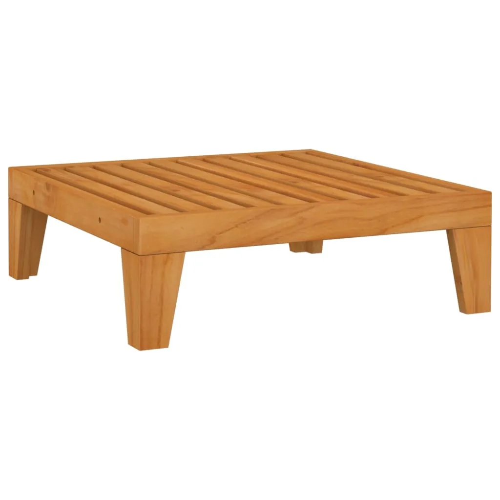 Poggiapiedi modulare con cuscini bianco-crema in legno massiccio di acacia - 6