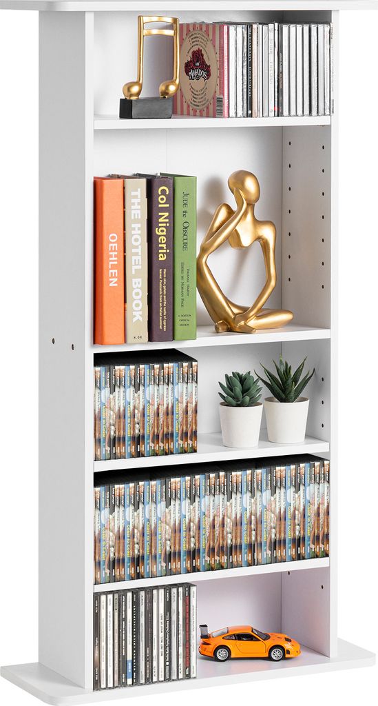 VEVOR Medienaufbewahrungsschrank, 5-lagiges DVD-Regal für bis zu 240 CDs, verstellbare CD-Regale, schützt und organisiert Musik-, Film-, Videospi...