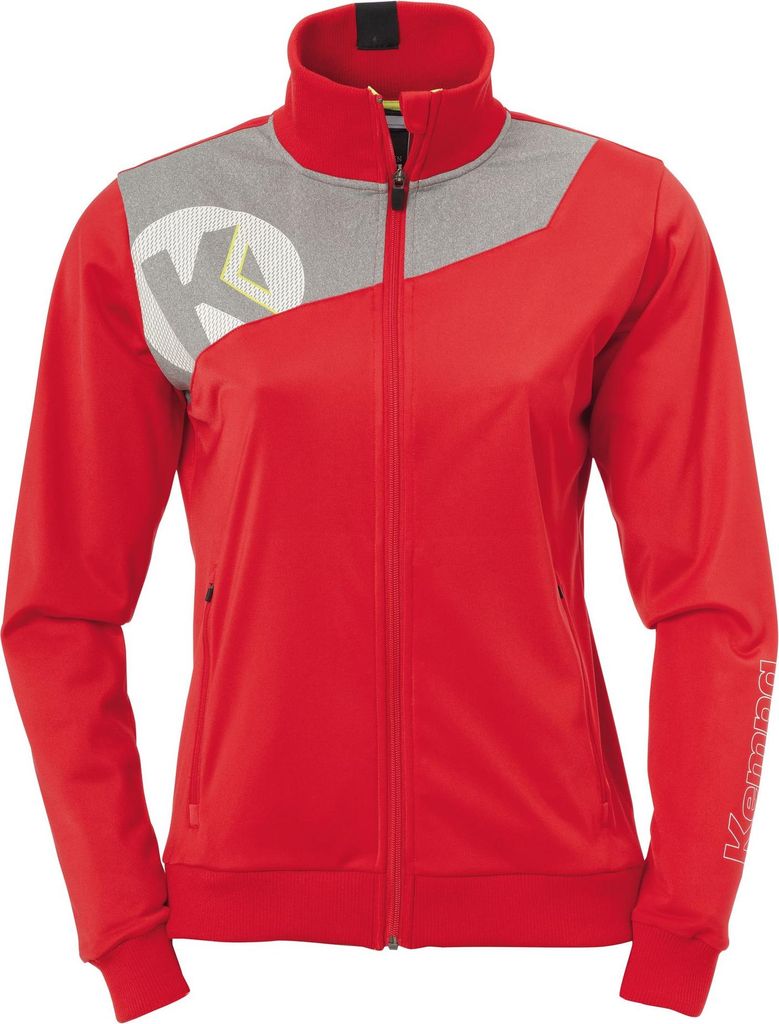 Kempa CORE 2.0 POLY JACKE WOMEN XL rot/dark grau melange